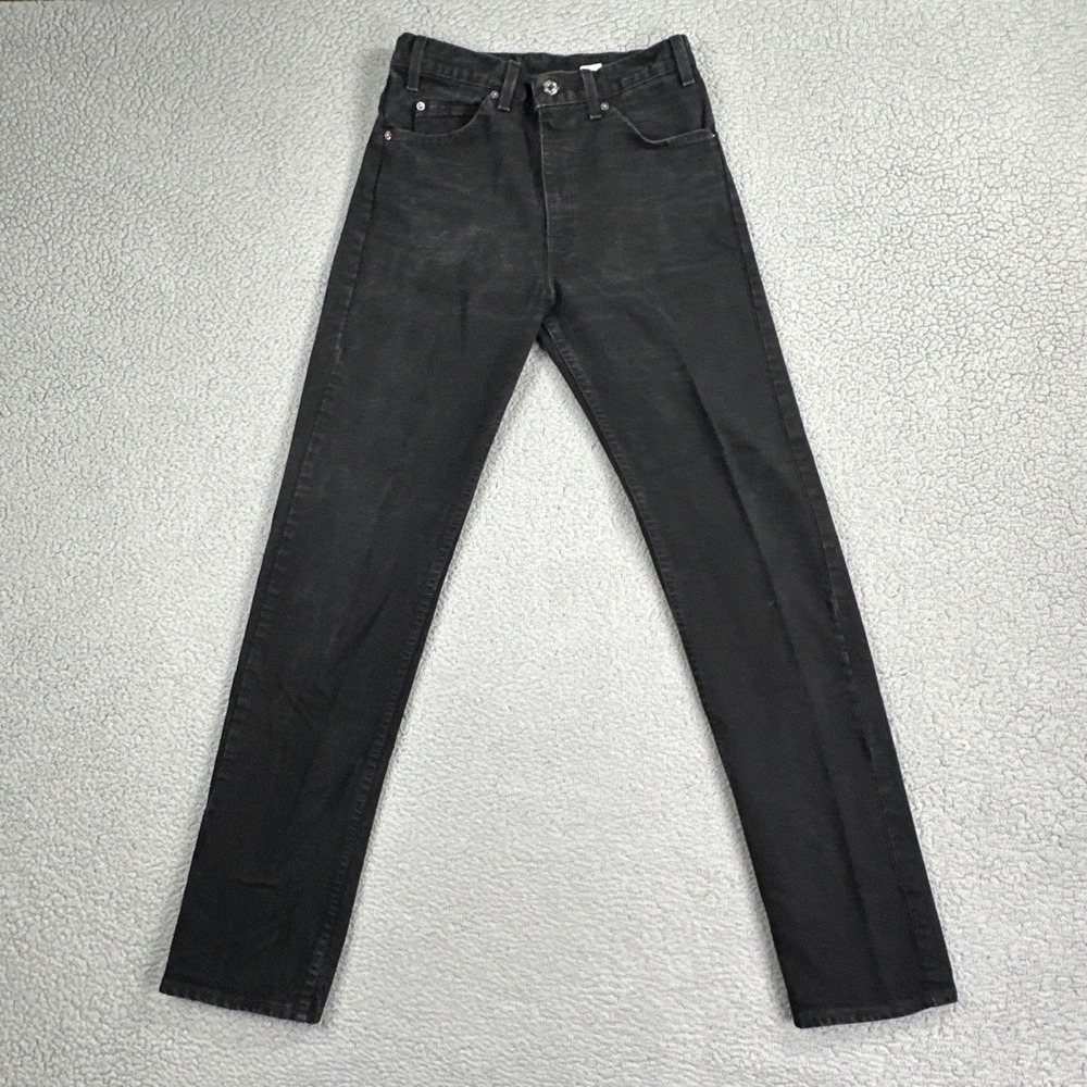 VTG 90's Levi's 505 Orange Tab Jeans Men 32x34 Black Straight Leg Regular USA